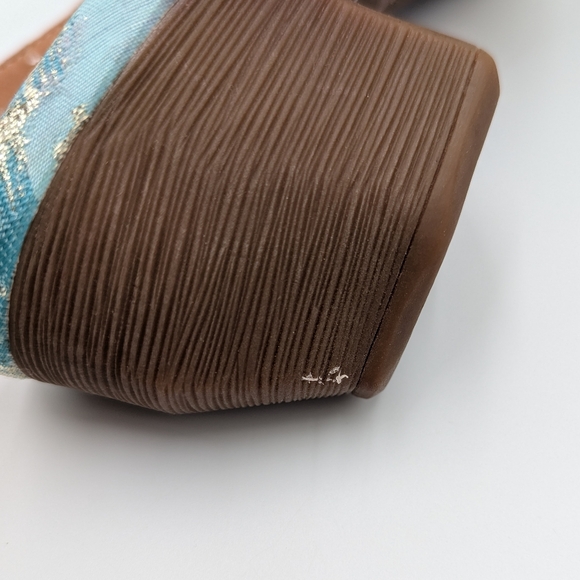 L'artiste Lovella Tidye Floral Sandals 36 Purple Boho Peep Toe Hippie Fairycore - Picture 7 of 12